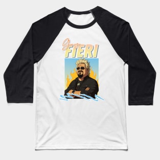 Guy Fieri Tribute Aesthetic 90s Style Fanart Baseball T-Shirt